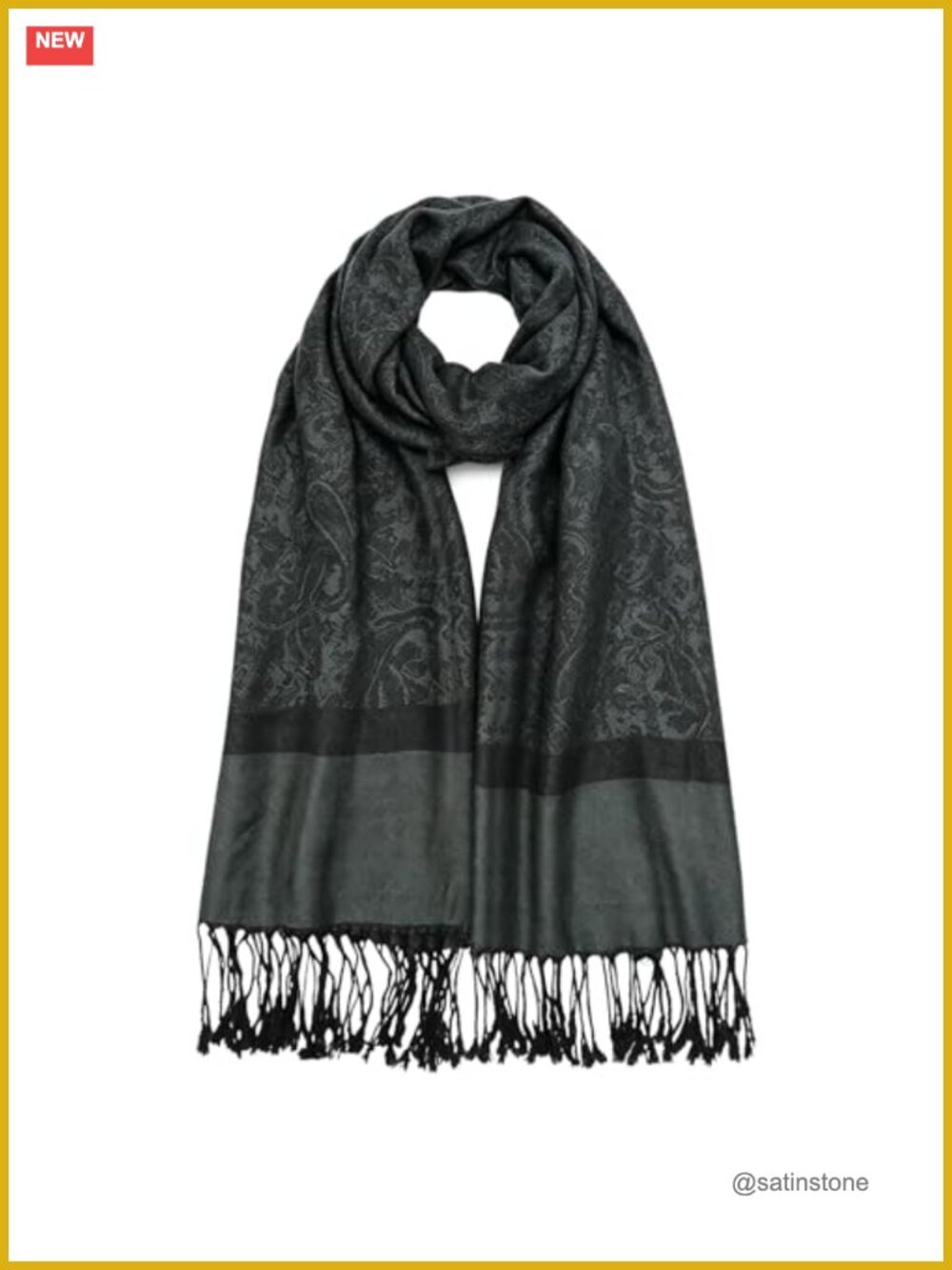 Reversible Paisley Pashmina Shawl Wrap Soft Acrylic Polyester Women's Scarf